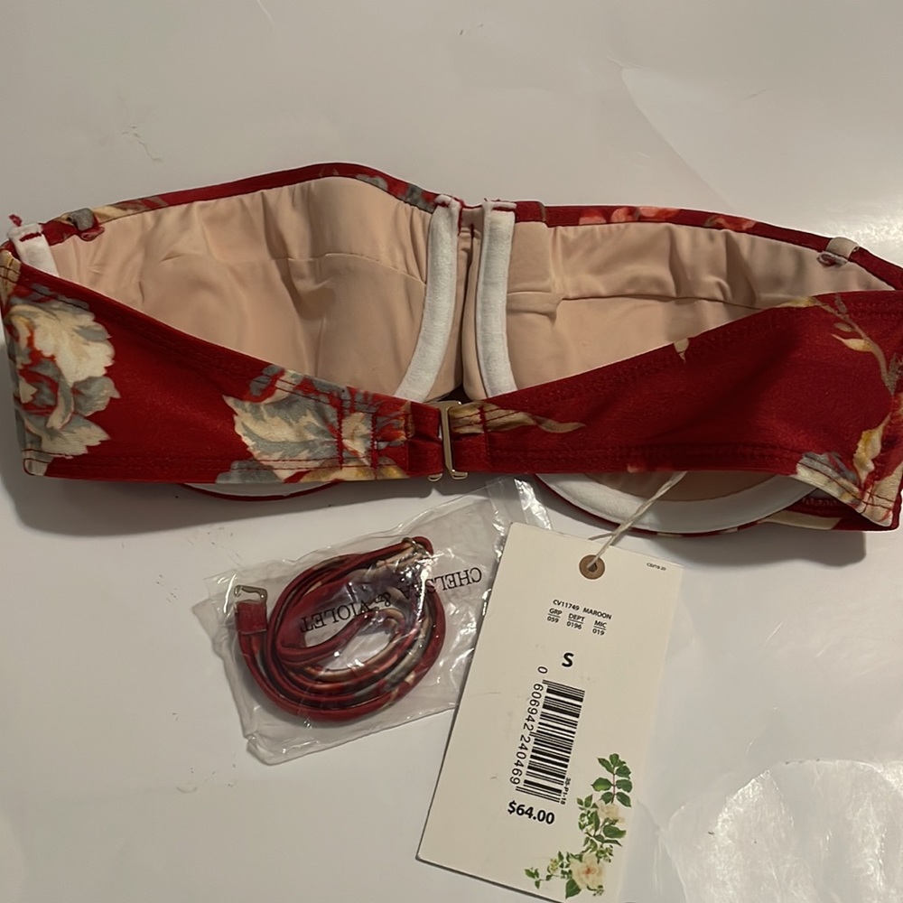 NWT Chelsea and Violet Swim Top Only Size Small - Picture 4 of 7